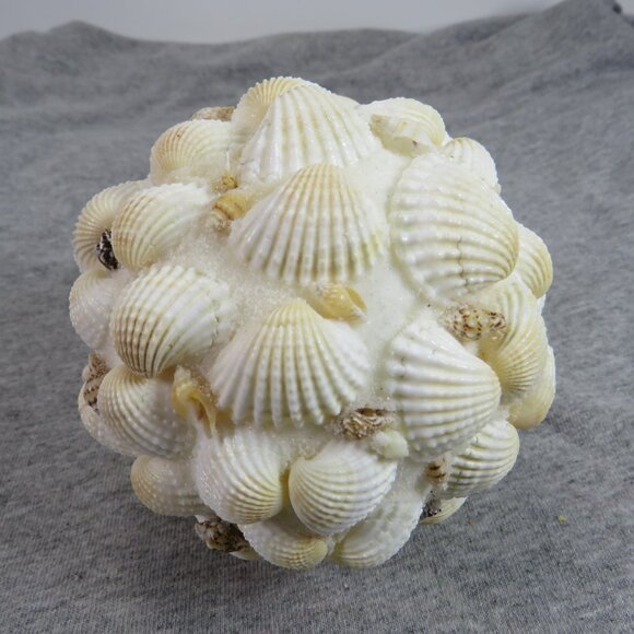 Sea Shell Ball - Orb - Round Coastal Decoration 12" round - Picture 7 of 10